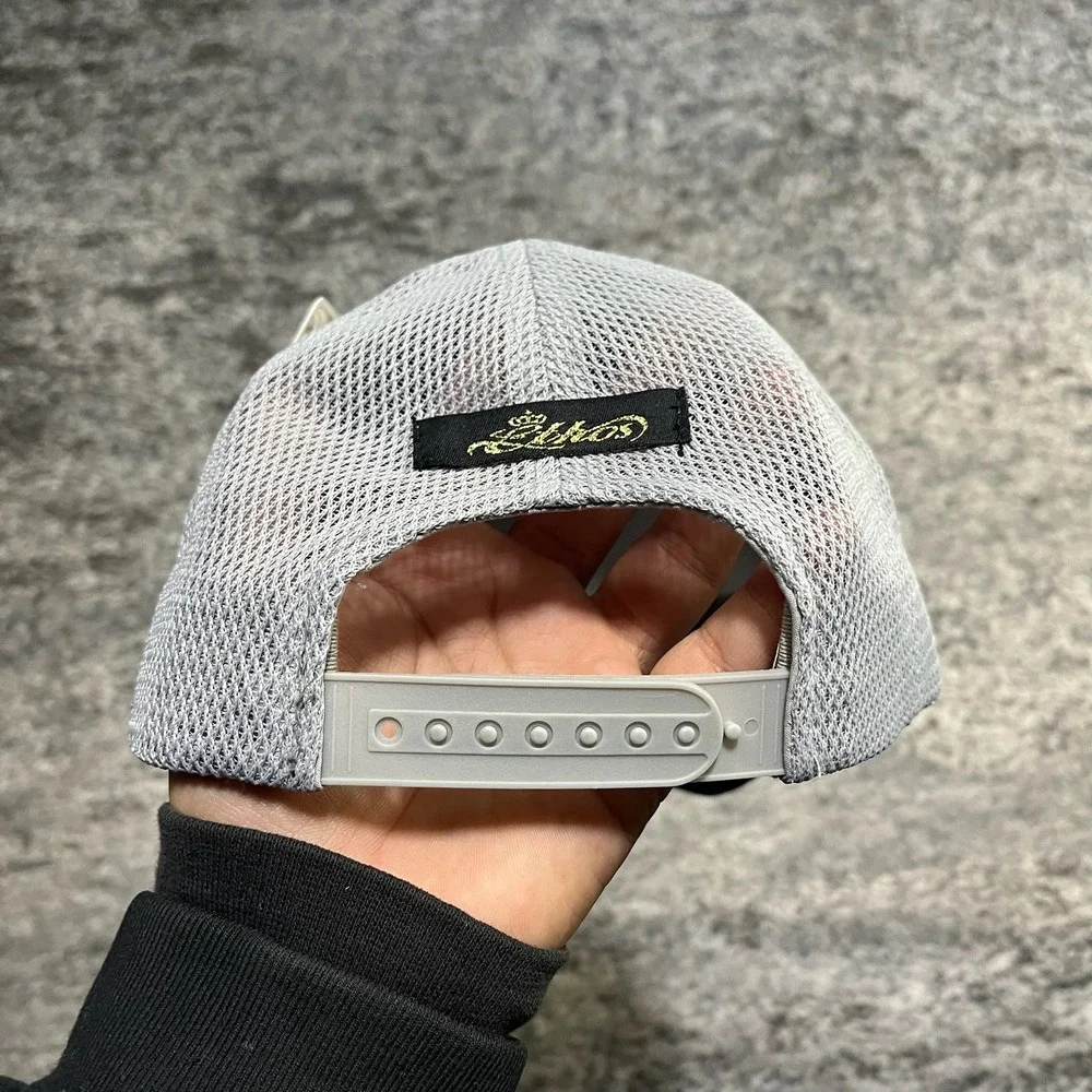 NWT KB Ethos Trucket Hat Black Embroidered‎ Cross Vintage Y2K Cyber Grunge Goth